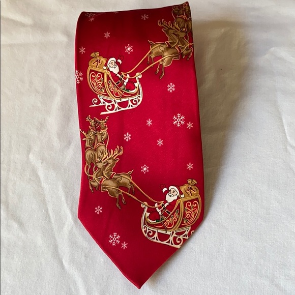 Holiday Hallmark Traditions Santa Tie - Picture 1 of 5